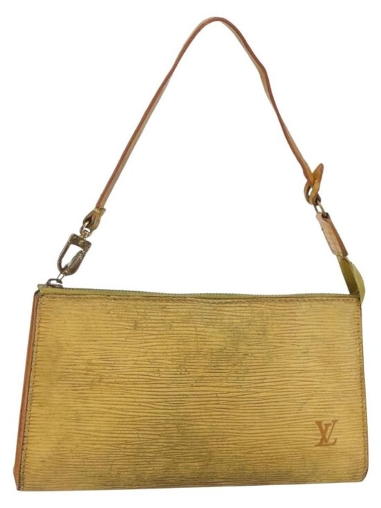 LOUIS VUITTON Epi Pochette Accessoires Pouch Yellow M52989 LV Auth bs30233 - Picture 1 of 15